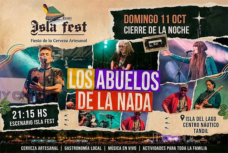 dos Llega la 10° edición de la Isla Fest con el show estelar de Los Abuelos de la Nada